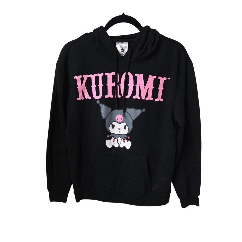 Sanrio Black Kuromi Graphic Pullover Hoodie Sweatshirt Womens Size Medium
